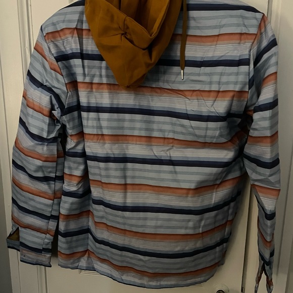 XL men’s striped jacket with hoodie and zipper - Picture 2 of 2